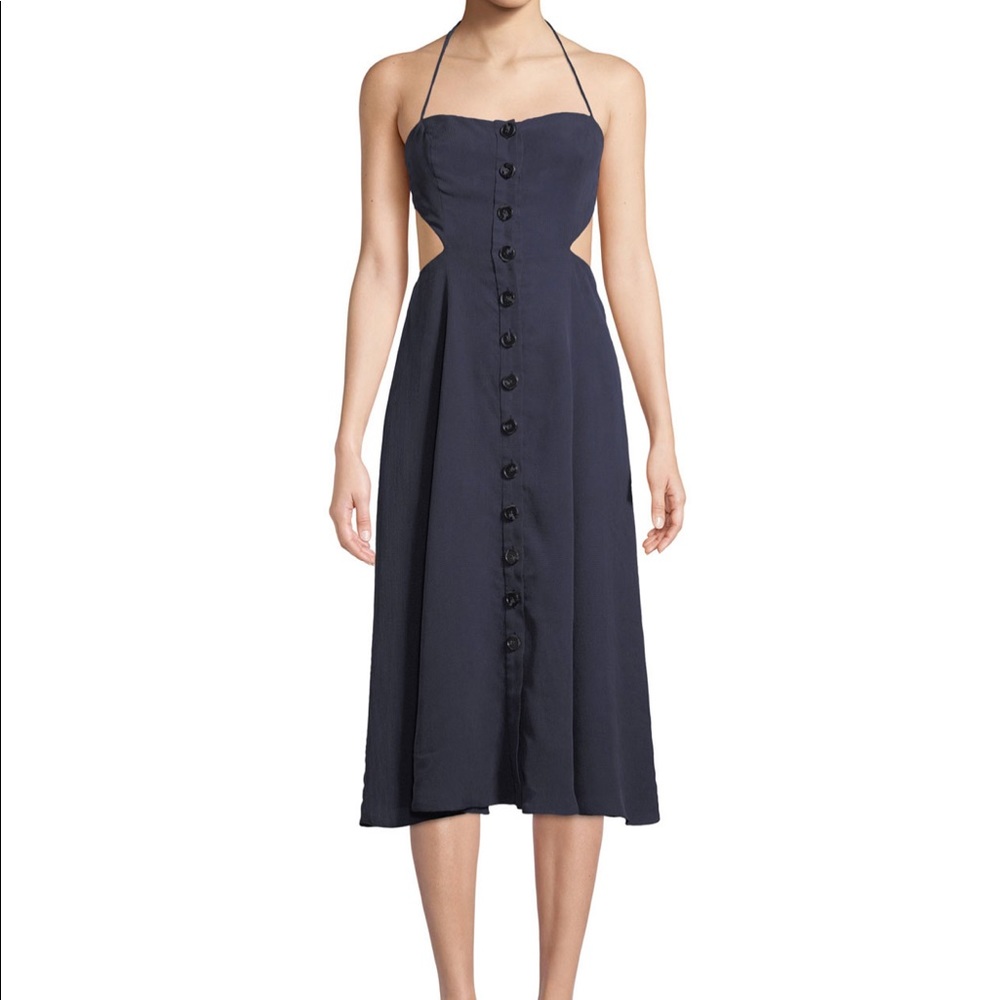 Fame and Partners Open-Back Button-Front Dress